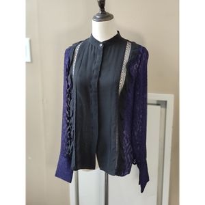 3.1 Phillip Lim Multiple lace see through blouse